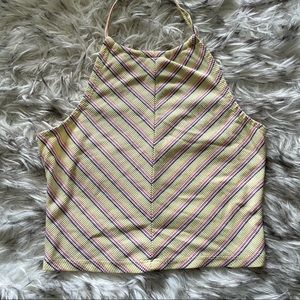 Chevron halter crop top